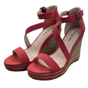 NWT Seven Dials Womens Berlina Espadrille Wedge Sandal Red size 7.5‎ M